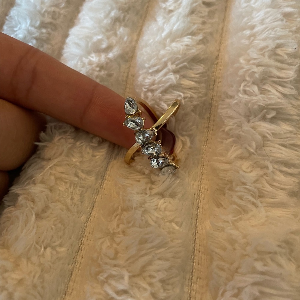 Size 8 - Elegant Gold and Silver Women's Ring